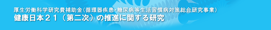 健康日本２１（第二次）の推進に関する研究